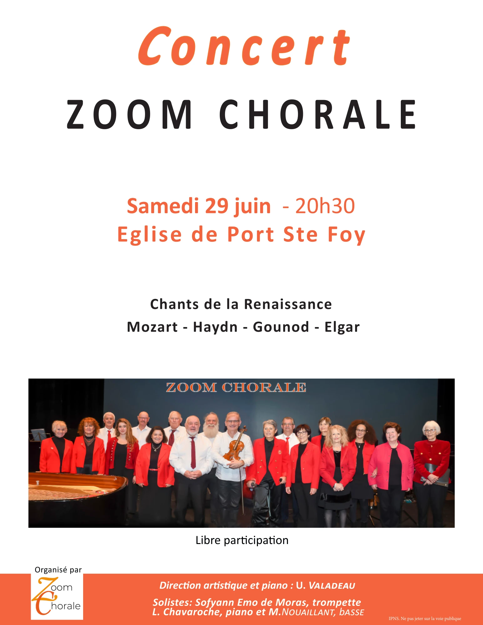 Zoom Chorale - concert 29 juin 2024