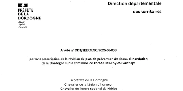 Arrêté DDT-SEER-RGC-2025-01-008 600x300