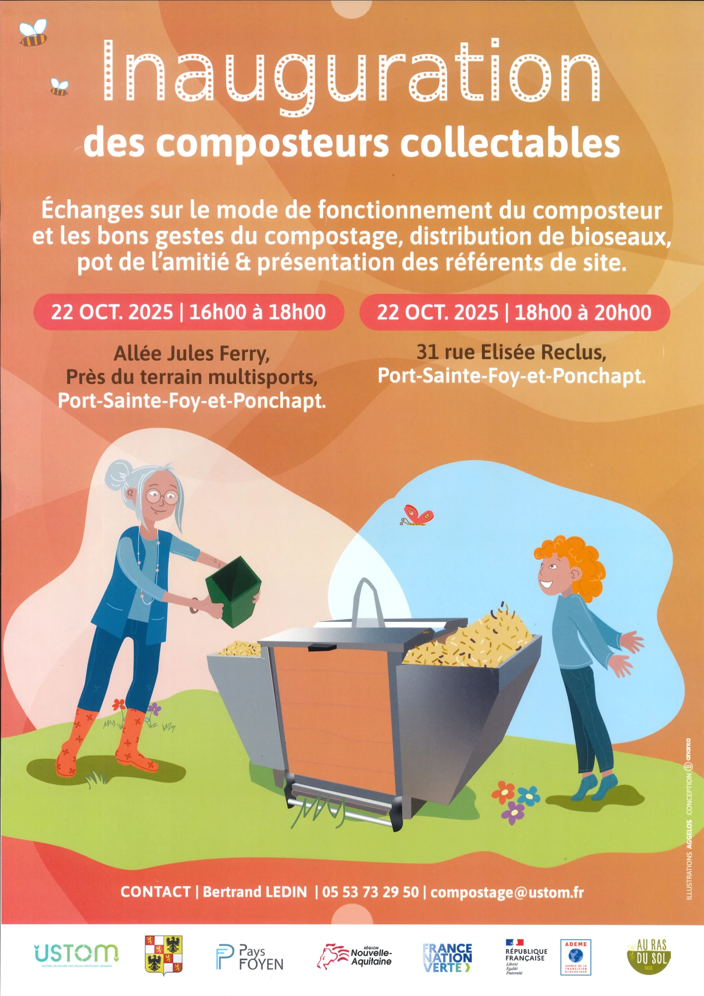 Inauguration des composteurs collectables